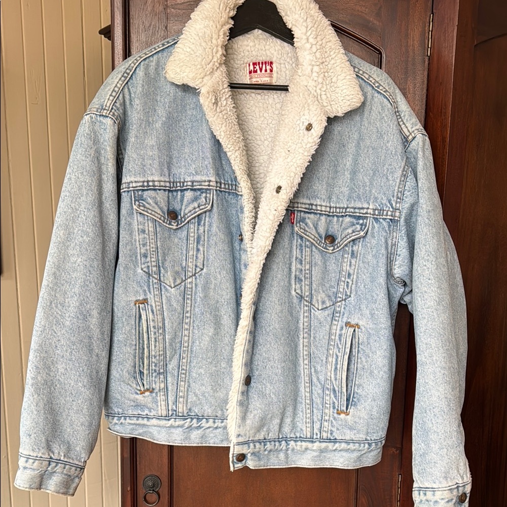 Levi's  Vintage Light Blue Denim Sherpa Jacket